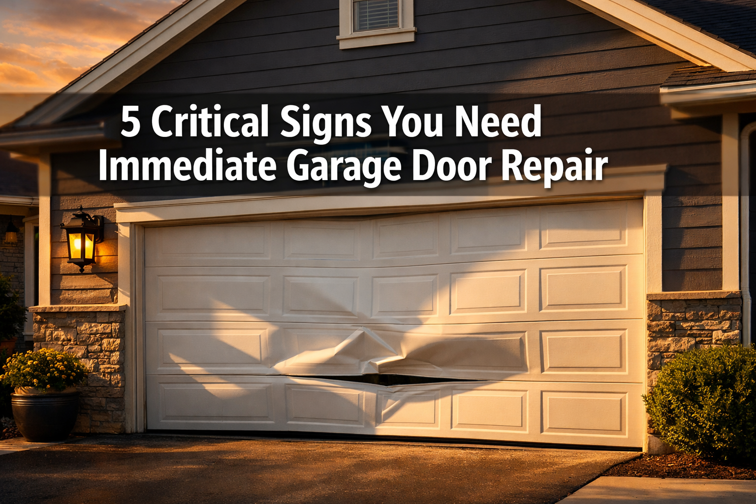 5 Critical Signs You Need Immediate Garage Door Repair: A Homeowner's Guide