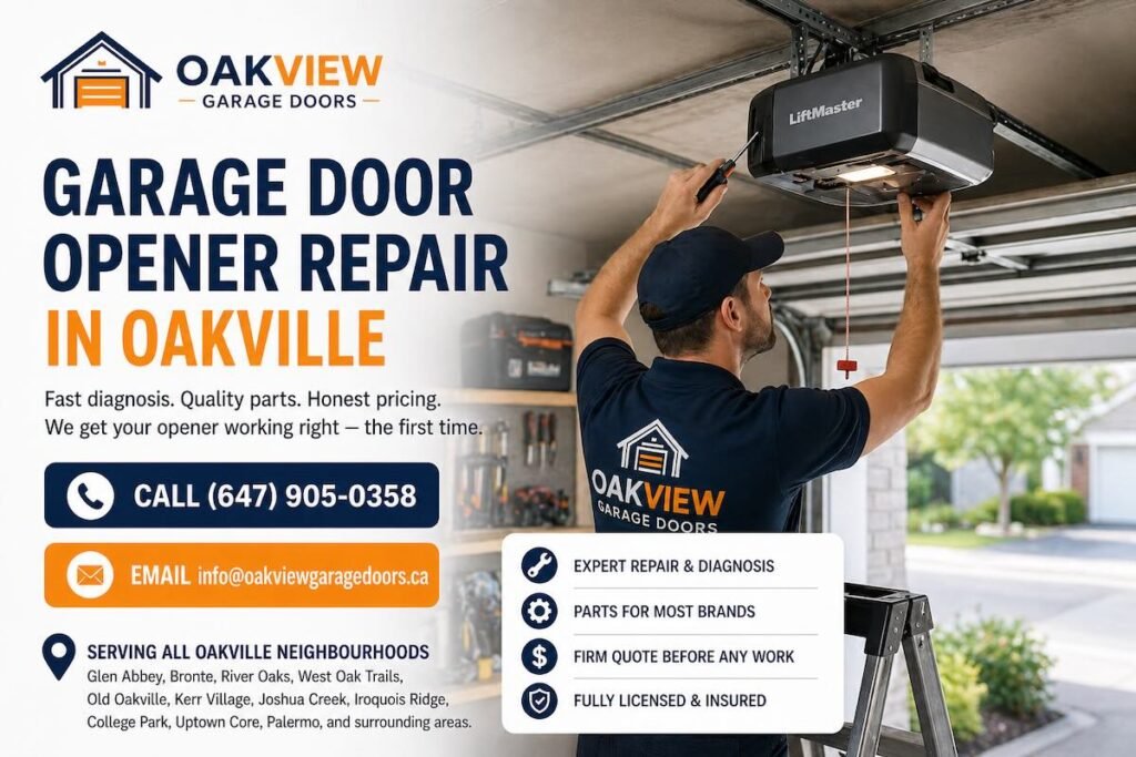 Garage door keypad and remote programming technician in Oakville, Ontario