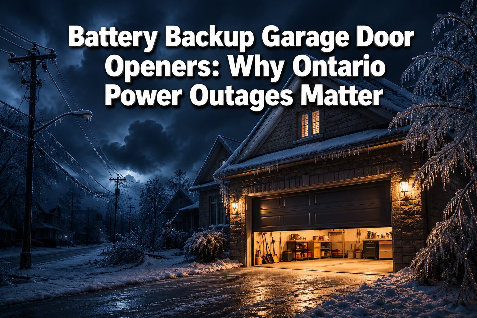Battery Backup Garage Door Openers: Why Ontario Power Outages Matter