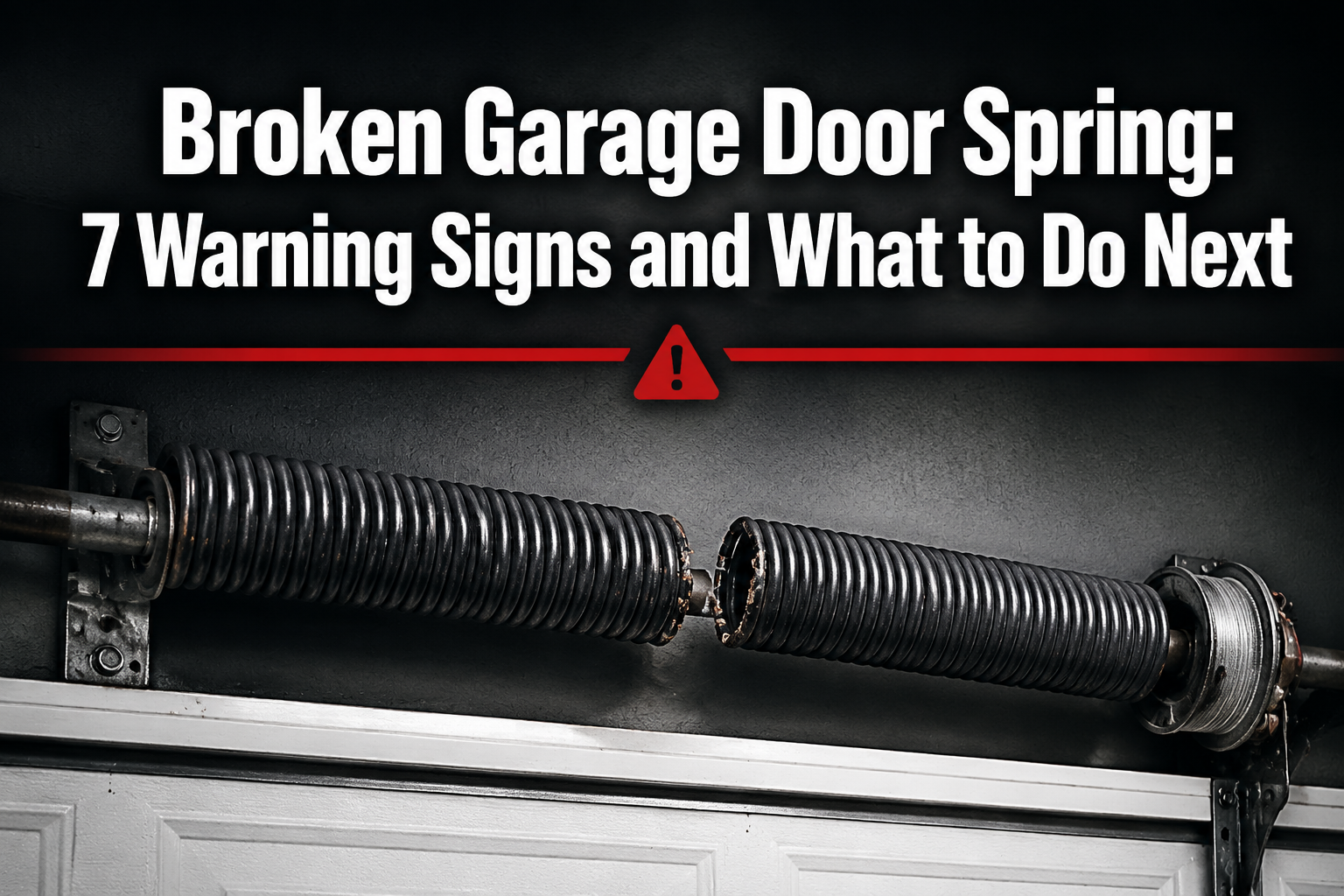 Broken Garage Door Spring: 7 Warning Signs and What to Do Next
