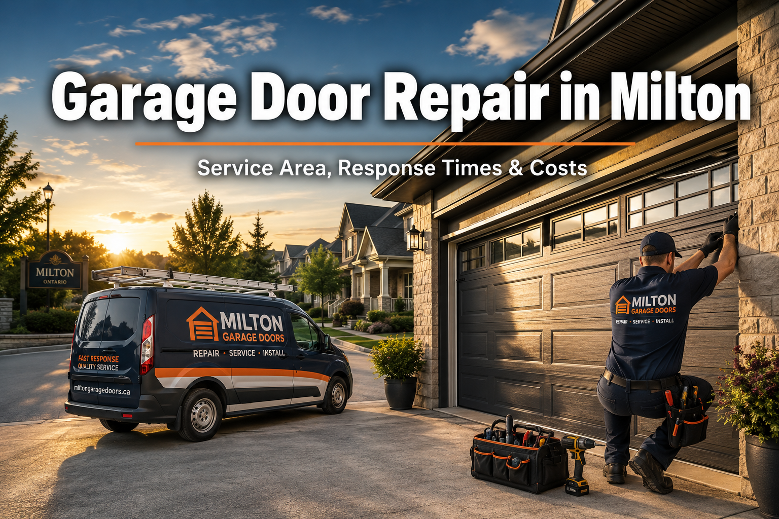 Garage Door Repair in Milton: Service Area, Response Times, and Costs