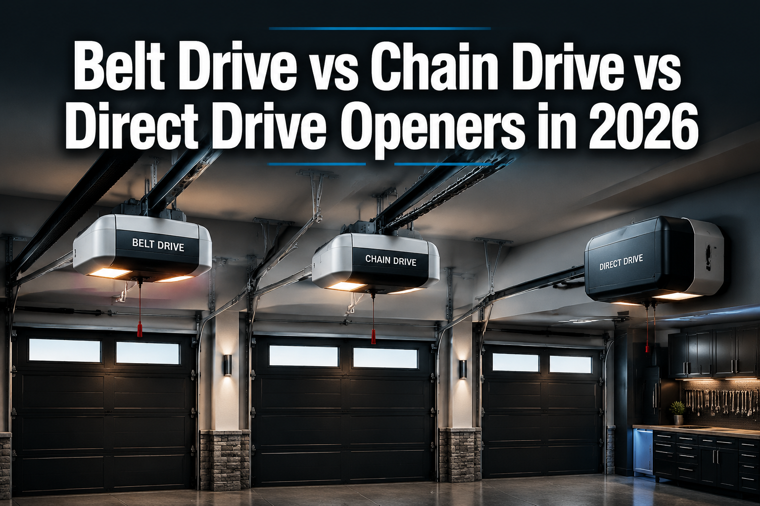 Belt Drive vs Chain Drive vs Direct Drive Openers in 2026