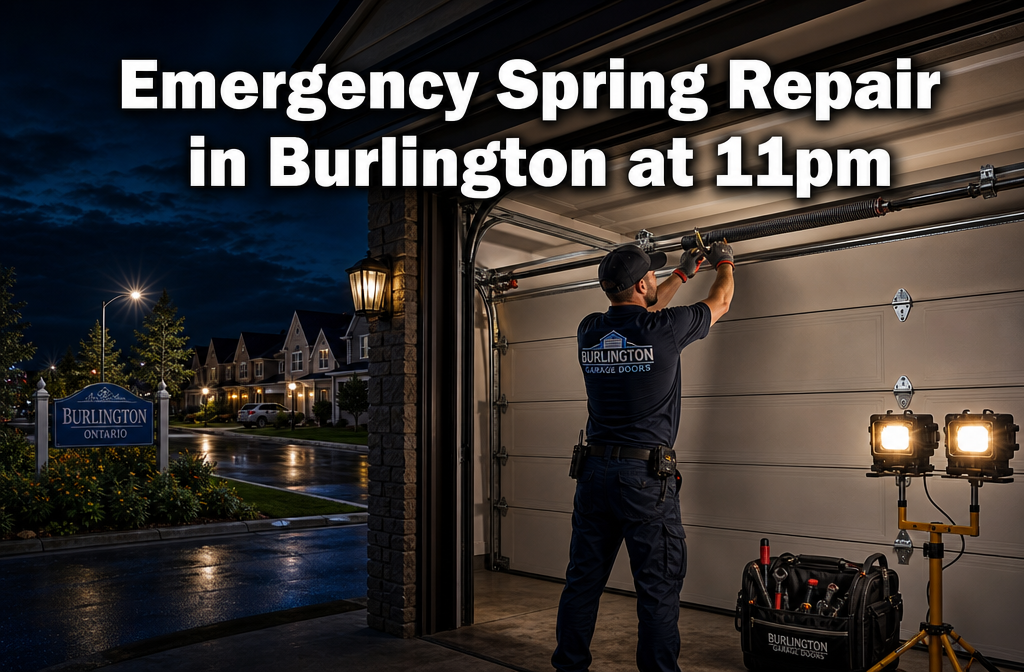 Case Study: Emergency Spring Repair in Burlington at 11pm