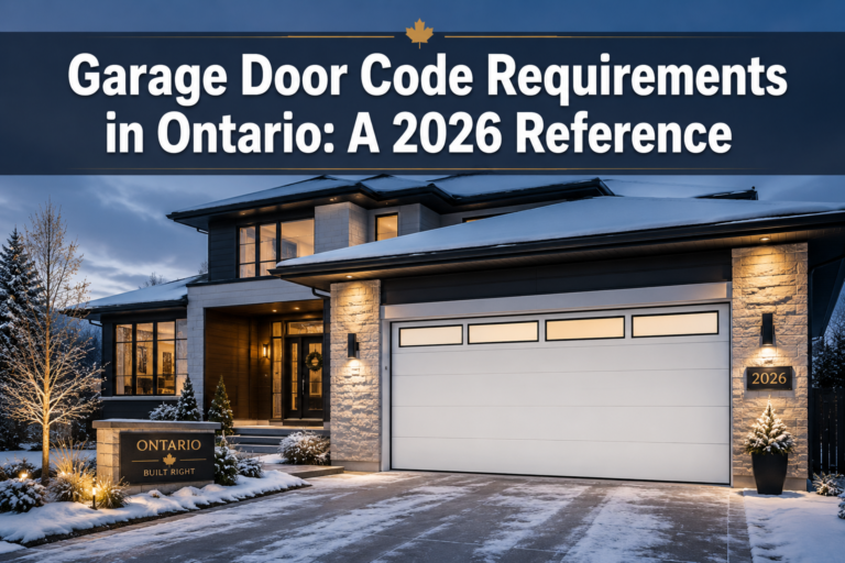 Garage Code Garage Door Code Requirements in Ontario: A 2026 Reference