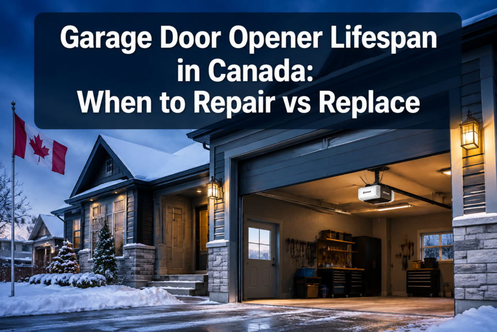 Garage Door Opener Lifespan in Canada: When to Repair vs Replace
