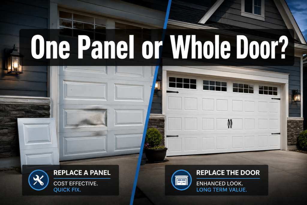 Garage Door Panel Replacement: When One Panel vs Whole Door Makes Sense