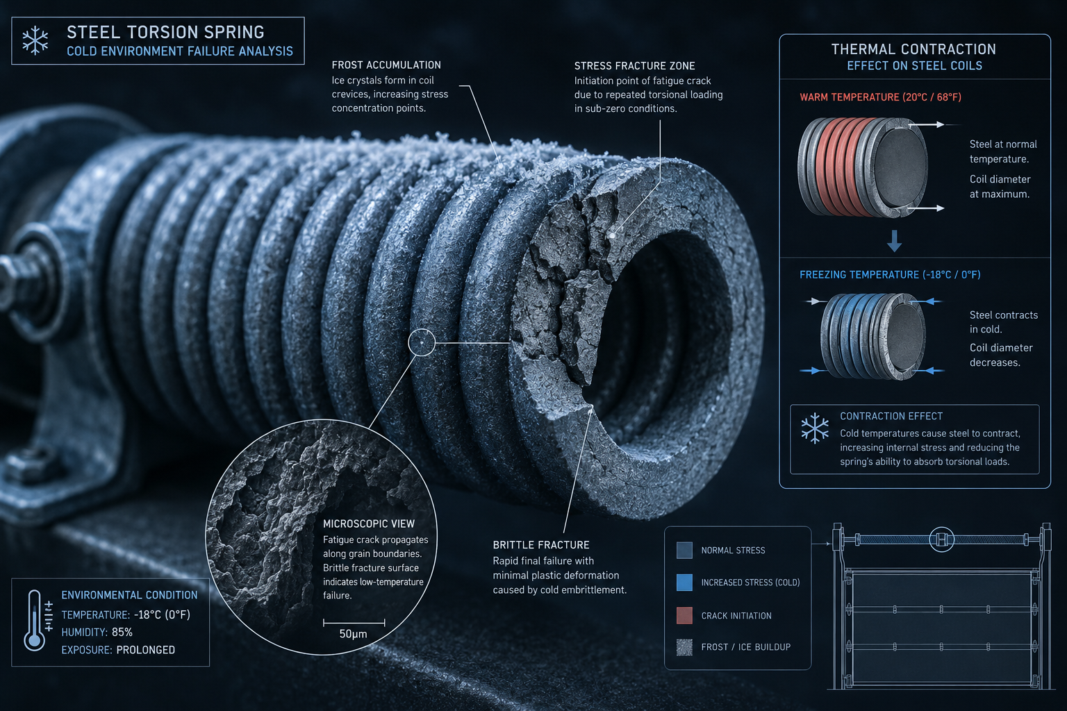 How Cold Weather Affects Garage Door Spring Lifespan