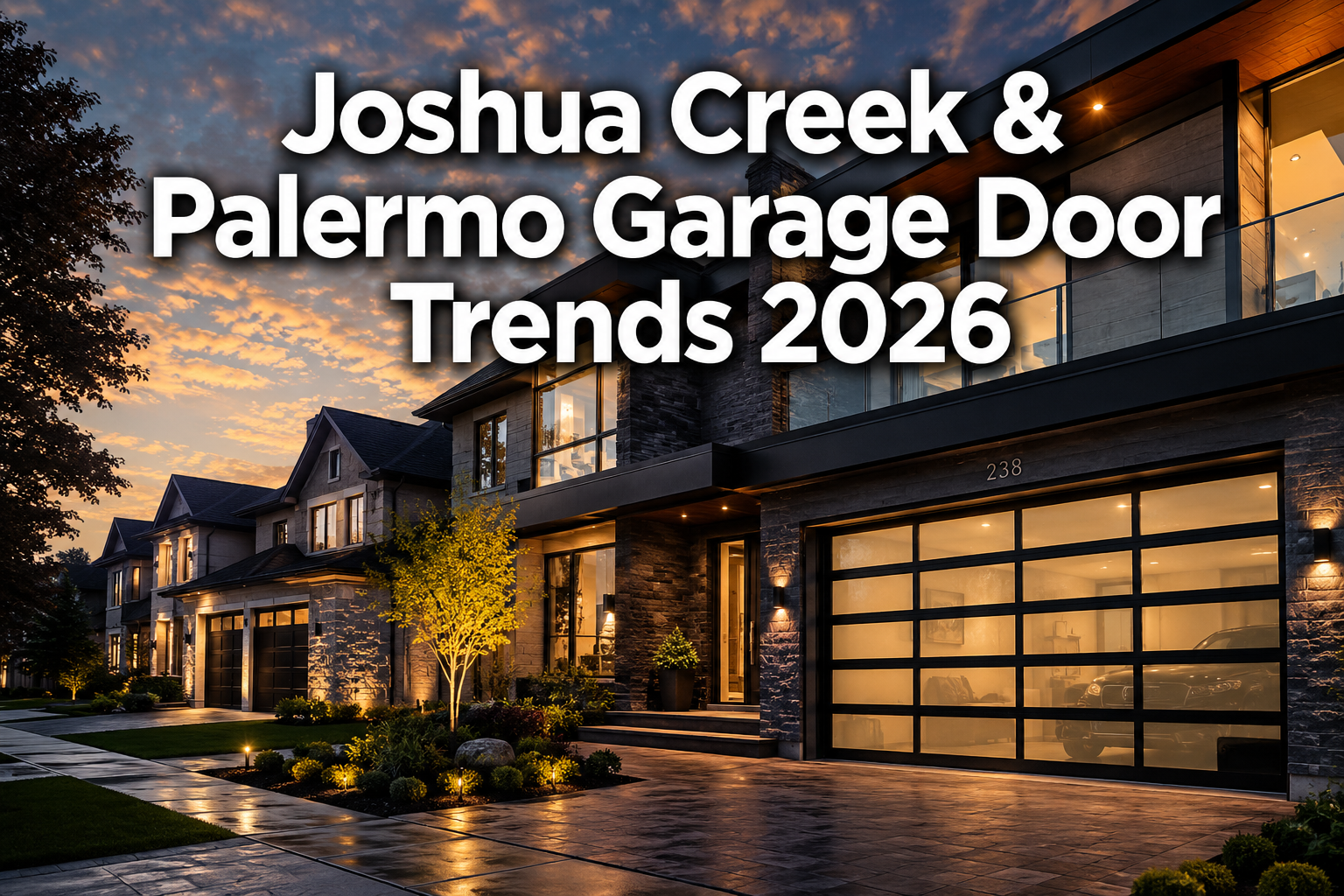 Joshua Creek and Palermo Garage Door Trends in 2026
