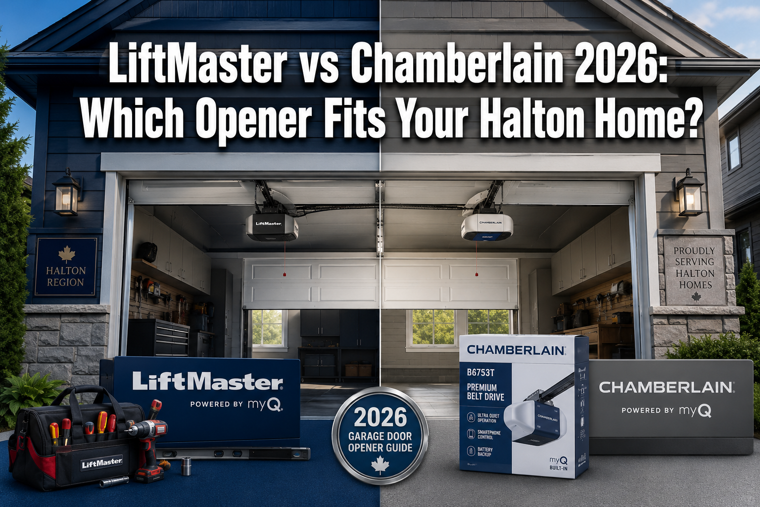 LiftMaster vs Chamberlain in 2026: Which Opener Fits Your Halton Home