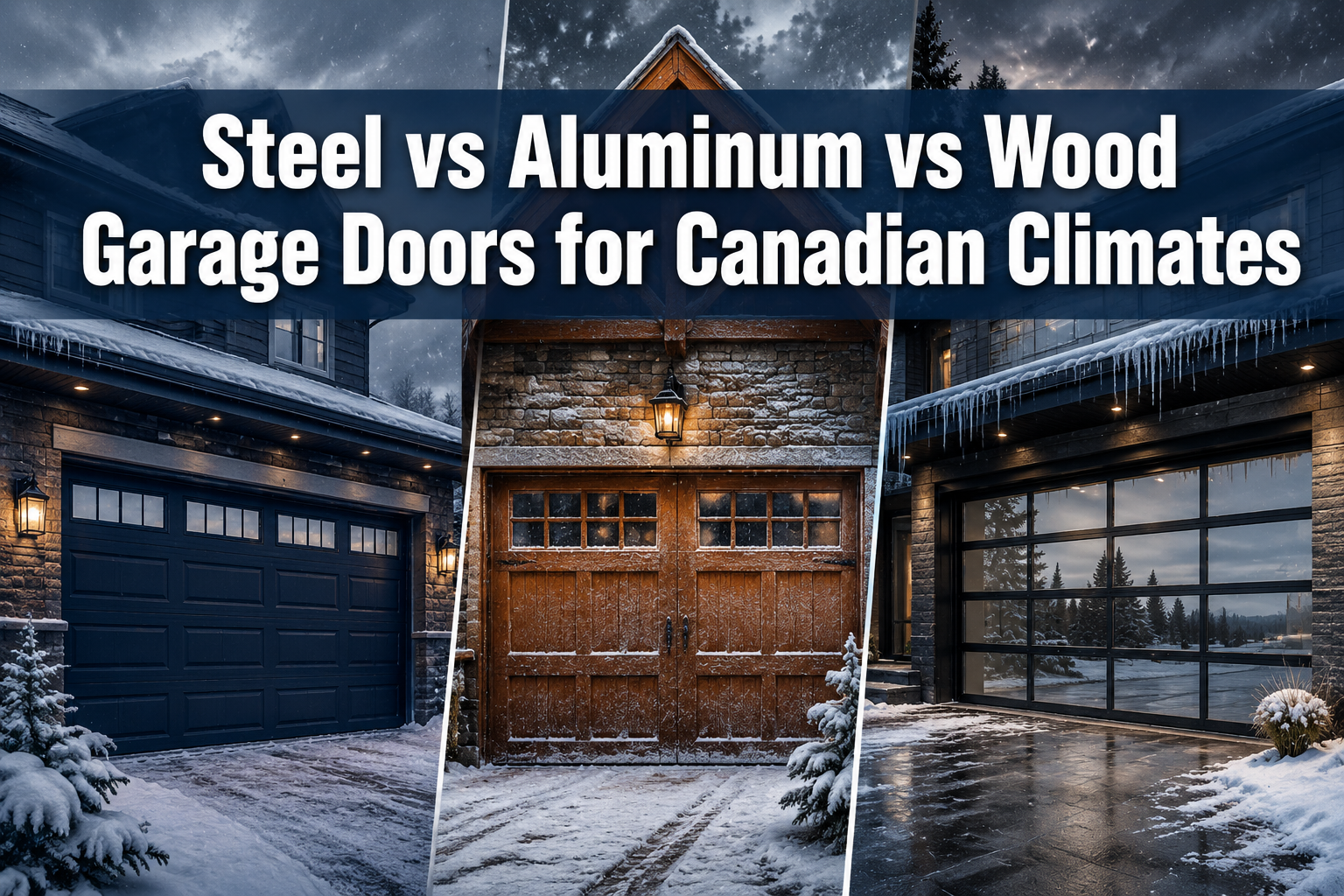 Steel vs Aluminum vs Wood Garage Doors for Canadian Climates
