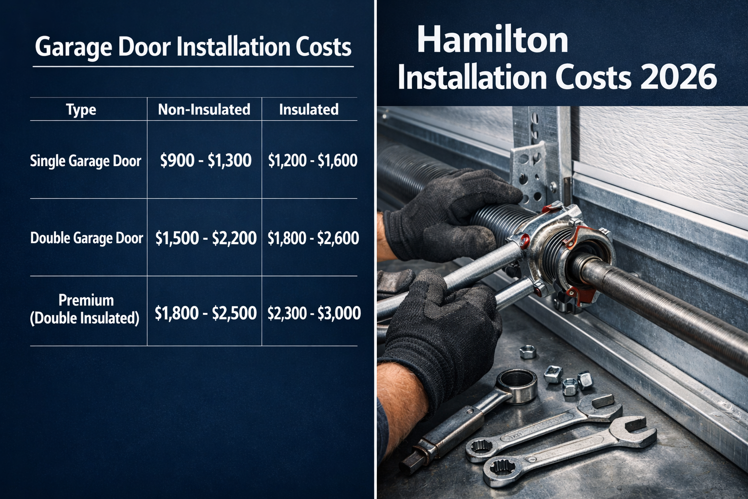 What Does Hamilton Garage Door Installation Actually Cost in 2026?
