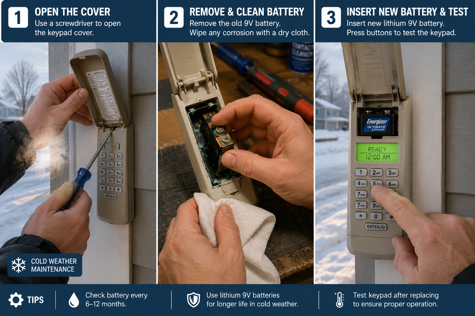 Garage Door Keypad Troubleshooting After Freezing: Beyond the Battery