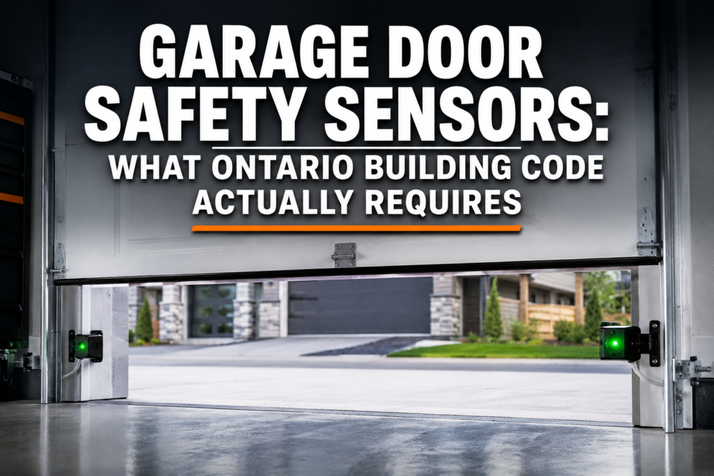 Garage Door Safety Sensors: What Ontario Building Code Actually Requires