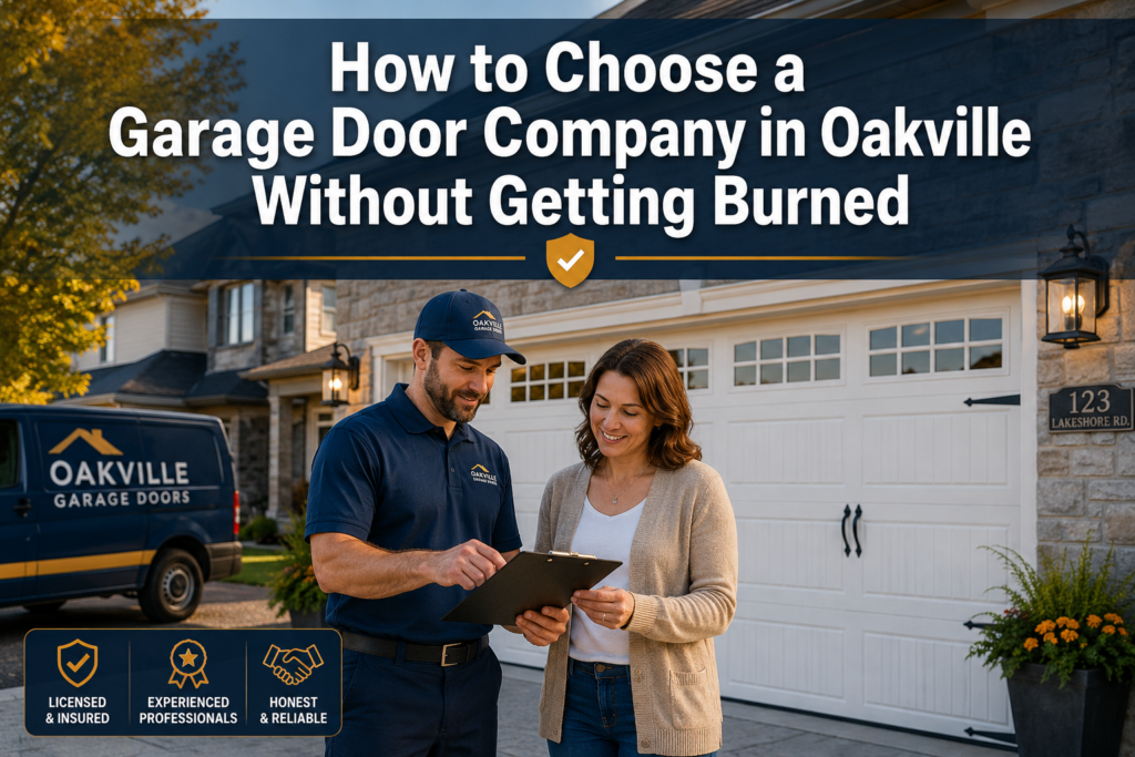 How to Choose a Garage Door Company in Oakville Without Getting Burned