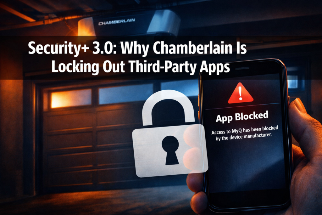 Why Chamberlain’s Security+ 3.0 Is Locking Out Third-Party Apps